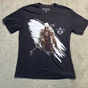 Vintage 2012 Assassins Creed 3 Video Game Promo T Shirt Large Y2K